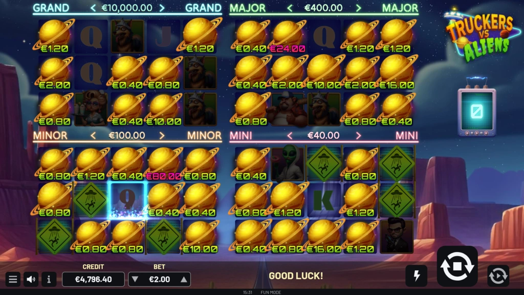 Truckers vs Aliens - Free Spin Cash Collect Respin